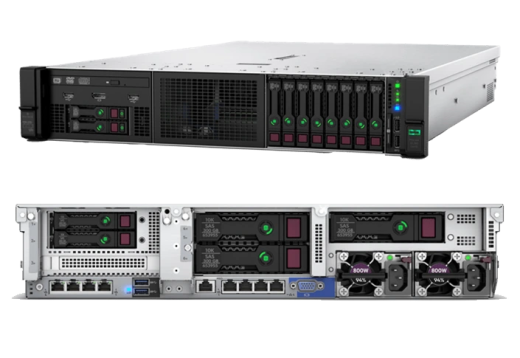 DL380 Gen10 сбоку и сзади